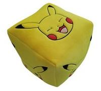 HÔMADICT Coussin Pikachu Cube 6 Faces – Doux et moelleux 25 x 25 cm – Licence officielle Pokémon