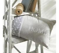 Coussin - CHARME - Imprimé x Chambray x Broderie Capucine - 30 x 50 cm Imprimé