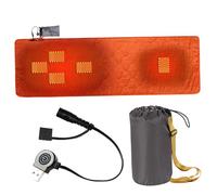 Coussin chauffant 3 niveaux et 5 zones de chauffage Couverture chauffante portable avec sac de rangement 38-65° Doublure sac couchage lavable réglable pour yoga canapé tente voiture 78x24 pouc