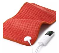 Coussin Chauffant 30x60cm pour Cou, Épaules et Dos, Couverture Chauffante, 4 Minuterie et 9 Chauffage, Cadeau pour Maman, Papa, Femmes et Hommes, Lavable(Red)