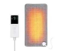 Coussin Chauffant 30x60cm pour Cou, Épaules et Dos, Couverture Chauffante, 4 Minuterie et 9 Chauffage, Cadeau pour Maman, Papa, Femmes et Hommes, Lavable(Gray)