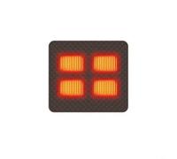 Coussin chauffant 5 V, pour extérieur avec alimentation USB rechargeable, 3 réglages de température pour bureau, camping, jardin, tapis chauffant pliable et portable en bleu marine (marron, 45 x 45 cm