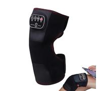 Coussin chauffant au genou électrique - Genouillère avec fonction massage et chaleur, support réglable avec bande enveloppante à vibration, pour bien-être articulations, douleur chronique,