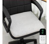 Coussin Chauffant avec Dossier Doux, Minuterie de 12 Heures et 9 Réglages de Température, Chaleur Rapide, pour la Maison, la Chaise de Bureau et Plus Encore(Without backrest)