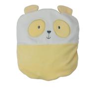 Coussin chauffant avec quatre amis panda jaune - Coussin noyaux de cerise
