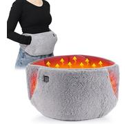 Coussin Chauffant,Ceinture Chauffante Lombaire avec Connexion USB,Arrêt Automatique,3 Températures Ceinture Chauffante Regle Douloureuse,Ceinture Chauffante Dos pour Le Dos,l'Abdomen (Gris)
