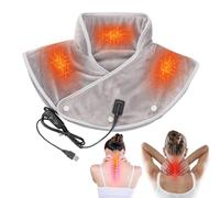 Coussin Chauffant Cervical Électrique - Velours Vison Doré Double Face 5V/2A USB | Coussin Chauffant Épaules 55°C | Écharpe Chauffante Réglable À Trois Niveaux Pour Détente Et Tensions Cervicales