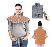 Coussin Chauffant Cervicales 60×90cm Coussin Chauffant dos Electrique Epaule et Nuque,9 Niveaux de Chaleur Minuterie d'Arrêt Automatique de 4Heures, Chauffage rapide, Ceinture, Chauffe-dos, Flanelle