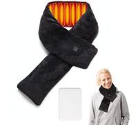 Coussin Chauffant Cervicales Électrique,tour de cou électrique avec batterie externe de 5000 mAh,écharpe chauffante pour femmes et hommes rechargeable,cadeaux de vacances pour maman,femme,enfants