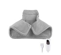 Coussin Chauffant, Châle Chauffant D'hiver avec 6 Niveaux de Chaleur et 4 Minuteries, Lavable, Cadeau de Noël pour Femmes, Hommes, Mères, Pères et Personnes Âgées(Blue)