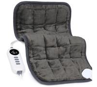 Coussin chauffant, coussin chauffant vibrant lesté avec thérapie par la chaleur - 6 modes de massage et 3 réglages de chaleur réglables pour soulager les douleurs du dos/des épaules, 30,5 x 61 cm