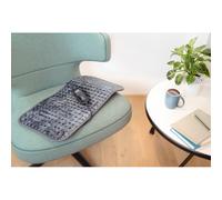 Beurer HK 123 Cosy Grey Green Planet Coussin chauffant, face supérieure et inférieure en matériau recyclé moelleux, format XXL 60 x 30 cm, avec 6 niveaux de température, lavable en machine