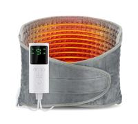 Coussin Chauffant, Electrique 30x125cm Ceinture Chauffante Lombaire 9 Niveaux De TempéRature, Protection Contre La Surchauffe, Coussin Chauffant éLectrique avec Velcro pour Dos Cervicales Abdomen