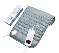 Coussin chauffant électrique avec arrêt automatique, technologie de chauffage rapide et protection contre la surchauffe, 6 température, coussin chauffant sécurisé avec 4 types de minuterie 30 * 60 cm