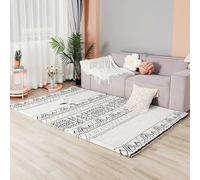Coussin chauffant électrique double couche, tapis chauffant électrique lavable, tapis de sol chauffant à chauffage rapide et minuterie, chauffe-pieds électriques infrarouges(180x200cm)