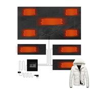 Coussin chauffant électrique en tissu | Ensemble de coussins chauffants pour vêtements,Élément chauffant électrique USB étanche, coussinets chauffants en Film pour le Camping, l'extérieur et la nuit