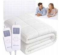 Coussin chauffant électrique lavable 70w pour matelas 203x152cm blanc