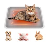 Coussin chauffant électrique pour animaux de compagnie - Avec 9 niveaux de température et minuterie - Tapis chauffant pour lits pour chien - 50 x 40 cm - Tapis chauffant étanche pour nouveau-nés