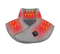 Coussin chauffant électrique pour épaules et nuque, enveloppement cervical à trois niveaux de chaleur, masseur thermique par compression et vibration, châle réchauffant pour le dos, outil de relaxatio