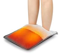 Coussin chauffant électrique pour les pieds - Chauffe-pieds doux alimenté par USB, tapis en peluche à température réglable pour le corps | Ergonomique et confortable, bureau à domicile, chambre à couc