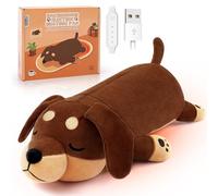 Coussin chauffant électrique pour soulager les douleurs menstruelles - Alimenté par USB - 35,6 cm - Coussin chauffant électrique en forme d'animal pour cou, épaules, dos - Marron foncé