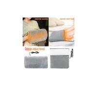 Coussin chauffant électrique usb pieds chaussons chauds hiver main / chauffe-pieds lavable - gris