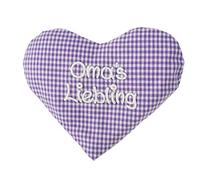 Coussin chauffant en forme de cœur avec inscription en anglais « Happy Birthday »