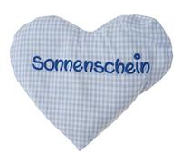 Coussin chauffant en forme de cœur avec inscription en anglais « Happy Birthday »