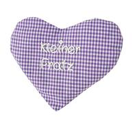 Coussin chauffant en forme de cœur avec inscription en anglais « Happy Birthday »