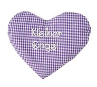 Coussin chauffant en forme de cœur avec inscription en anglais « Happy Birthday »