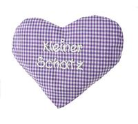 Coussin chauffant en forme de cœur avec inscription en anglais « Happy Birthday »