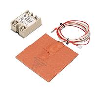 Coussin Chauffant en Silicone pour Imprimante 3D Basse Puissance 220V 100W 100x100mm Tapis de Lit pour Imprimante 3D 100K Thermistance NTC pour V0.1 V0