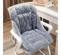 Coussin Chauffant For Chaise De Bureau, Coussin D'assise Moelleux Avec Housse Amovible, Coussin Chauffant For Dossier Complet Avec 9 Niveaux De Température Et 4 Minuteries(Gray)