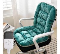 Coussin Chauffant For Chaise De Bureau, Grand Coussin Chauffant D'hiver Avec 9 Températures Réglables Et 4 Minuteries For Fauteuil De Bureau À Domicile(Green)