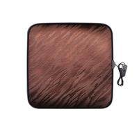 Coussin Chauffant For Siège Auto, Coussin De Siège Carré USB, Housse Chauffante Antidérapante, Coussin Chauffant Portable For L'hiver Et Le Bureau(Brown)