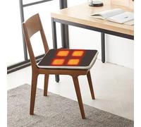 Coussin chauffant intelligent rechargeable 5 V avec contrôle de la température à 3 vitesses, chauffage à quatre zones pour le dos, alimenté par USB pour intérieur et extérieur (marron, 45 x 45 cm)