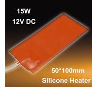 Coussin chauffant léger en silicone 15 W 12 V CC pour équipements électroniques et applications de moteur, résistant à l'huile avec haute efficacité thermique