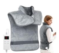 Coussin chauffant lesté pour femme, 61 x 83,8 cm, enveloppe électrique pour soulager les douleurs du dos, du cou et des épaules, chaleur humide/sèche, ajustement réglable, cadeau pour crampes et