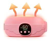 Coussin chauffant menstruel sans fil avec vibration, 4 réglages de chaleur | Technologie de chauffage rapide au grappe avec 4 modes de température et 4 modes de massage, léger et rechargeable pour