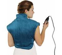 Hydas Coussin chauffant électrique pour nuque, dos et épaules avec microbilles - Bleu