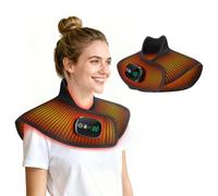 coussin chauffant nuque et épaules sans fil 4000mAh, 4 températures et minuterie, solution douce contre raideurs cervicales, épaules froides et tensions du télétravail à la maison