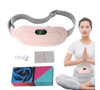 Coussin Chauffant Portable - Ceinture Chauffante - Ceinture Chauffante De Massage Par Vibrations Avec Affichage Numérique - Ceinture Chauffante Abdominale Réglable Avec 4 Niveaux De Chaleur, Coussin C
