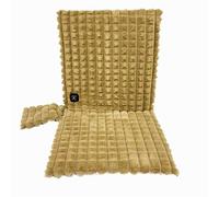 Coussin chauffant portable USB avec 3 niveaux de température, housse de chaise chauffée douce et chaude, coussin chauffant pour chaise de bureau, maison, hiver en plein air(Khaki)