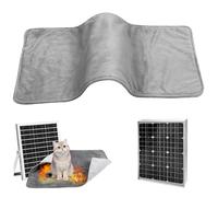 Coussin chauffant pour animaux de compagnie à panneau solaire 12 V tapis chauffant doux et chaud pour animaux de compagnie IPX7 couverture chauffante portable étanche pour chiens chats en plein air