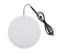 Coussin Chauffant pour Animaux - Lit Chauffant 20 Cm | Tapis Chauffants USB en Coton - Coussin Rond avec 3 Niveaux De Température pour Chats, Chiens, Maison, Voyage, Camping Et Espace Chaud Extérieur