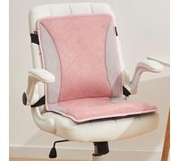 Coussin Chauffant pour Chaise de Bureau, Tapis Chauffant avec 9 Températures et 3 Réglages de Minuterie, Heating Pad Double Antidérapant(Pink)