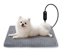 Coussin chauffant pour chat, lit thermique imperméable pour chats et chiens avec température et minuterie réglables, tapis électrique pour animaux domestiques d'intérieur et chats, chiens, câble de