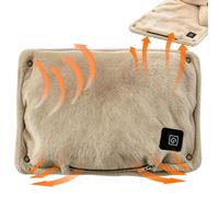 Coussin Chauffant Pour Chauffe-Mains Portable avec 3 Niveaux de Chaleur | Petit Coussin Chauffant pour Lieu de Travail Camping Lit Maison Chambre Canapé Bureau Dortoir Appartement Brun