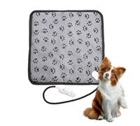 Coussin chauffant pour chien - tapis chauffant pour animaux domestiques, tapis chauffant en polyester pour intérieur avec réglage de la température à 3 vitesses, tapis chauffant pour âme