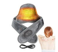 Coussin chauffant pour cou - Masseur électrique USB avec 3 températures - Enveloppe thermique pour cou électrique - Soulagement de l'inconfort du dos Femmes Hommes Âgés Maison Bureau